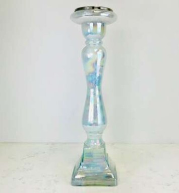 Iridescent Glass Candle Holder