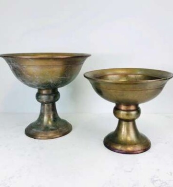 Gold Aluminum Compote