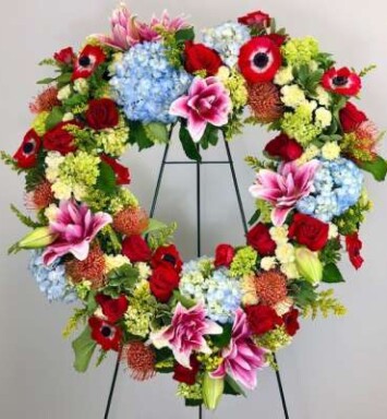 Mercies Collection: Colorful Heart Spray Flowers